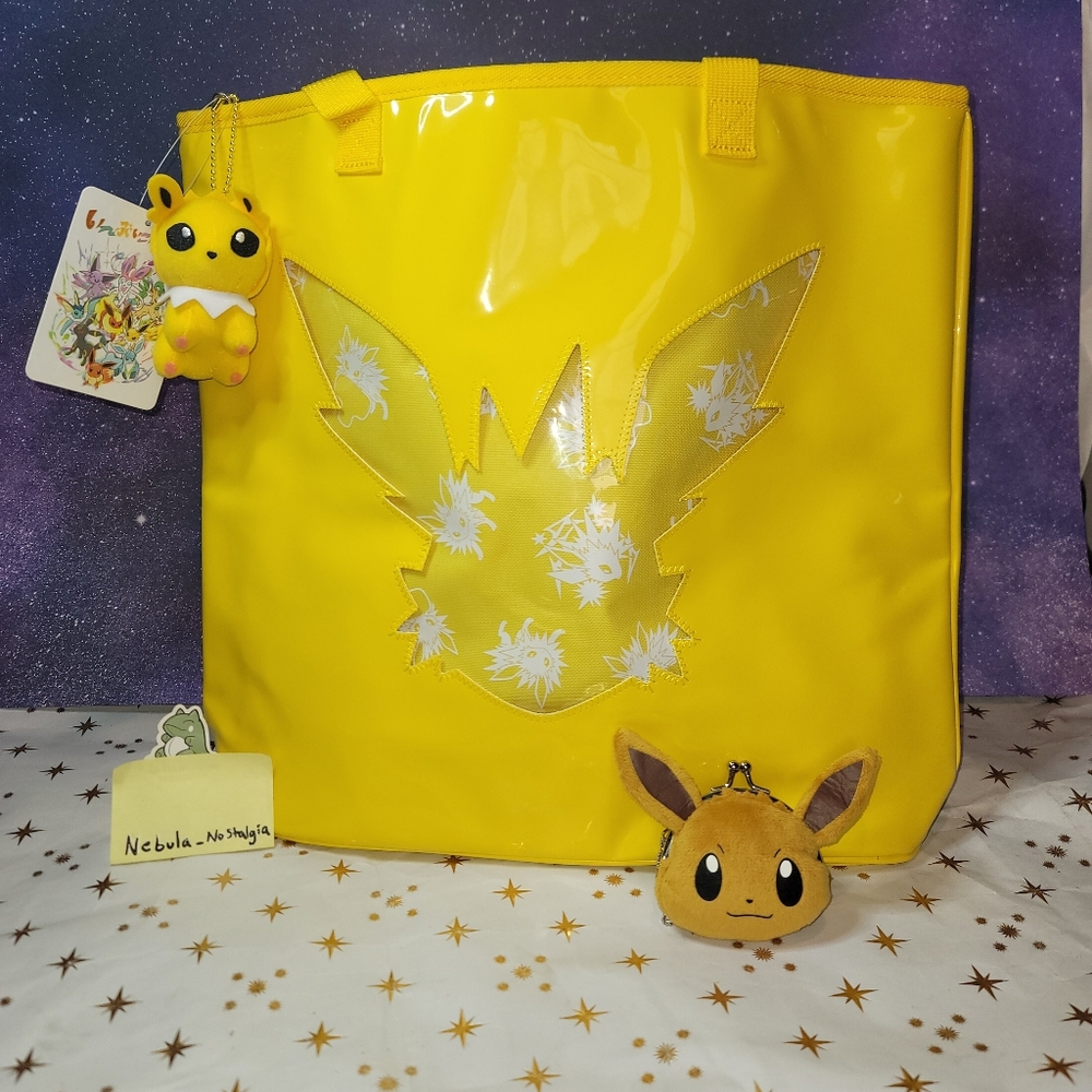 Pokemon Center Large Jolteon Bag - Eevee and Colorful Friends Collection NWT